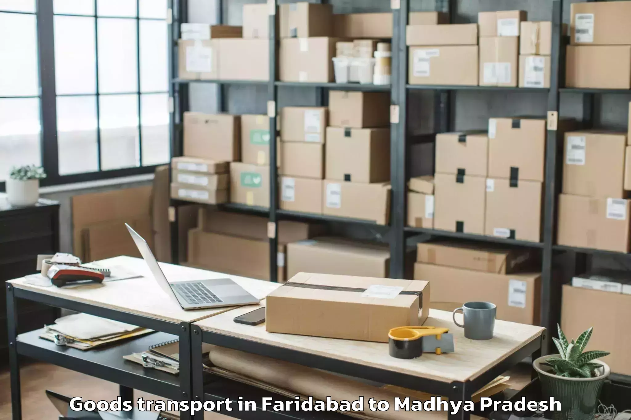 Book Faridabad to Mahidpur Goods Transport